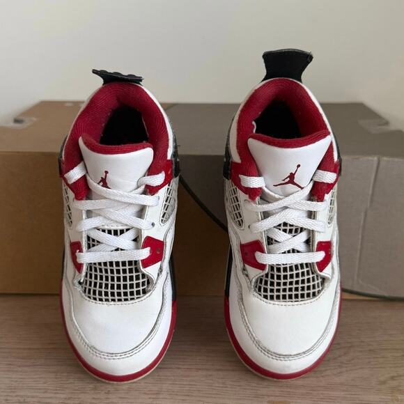 2012 Nike Air Jordan 4 ‘Fire Red’ Toddler Sneakers SZ 9 C - Picture 7 of 12